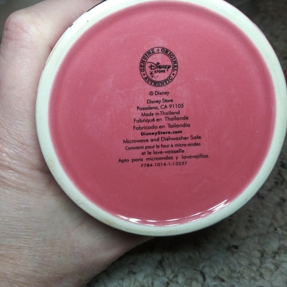 Disney Store Rosy Red Bashful Minnie Mouse Large Coffee Mug - Picture 6 of 7